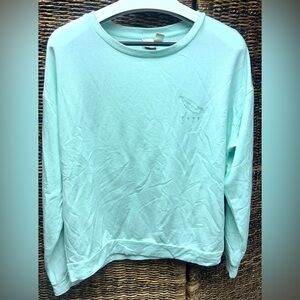 Roxy- Women's‎ Teal-Long Sleeve Top- Lest Chest Embroidery, Size: Large